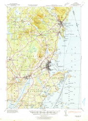 Rockland, Maine 1941 (1941) USGS Old Topo Map Reprint 15x15 ME Quad 460808