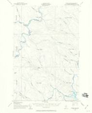 Round Pond, Maine 1955 (1960) USGS Old Topo Map Reprint 15x15 ME Quad 460815