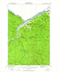 Saint Francis, Maine 1930 (1964) USGS Old Topo Map Reprint 15x15 ME Quad 460917