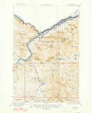 Saint Francis, Maine 1933 (1947) USGS Old Topo Map Reprint 15x15 ME Quad 460915