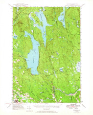 Schoodic, Maine 1947 (1967) USGS Old Topo Map Reprint 15x15 ME Quad 460838