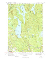 Schoodic, Maine 1947 (1977) USGS Old Topo Map Reprint 15x15 ME Quad 460839