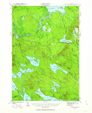 Scraggly Lake, Maine 1941 (1963) USGS Old Topo Map Reprint 15x15 ME Quad 460844