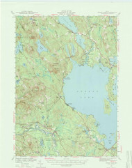 Sebago Lake, Maine 1942 (1973) USGS Old Topo Map Reprint 15x15 ME Quad 306763