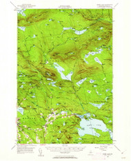 Sebec Lake, Maine 1950 (1962) USGS Old Topo Map Reprint 15x15 ME Quad 460860