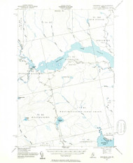 Seboomook Lake, Maine 1954 (1955) USGS Old Topo Map Reprint 15x15 ME Quad 460863