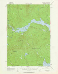 Seboomook Lake, Maine 1954 (1960) USGS Old Topo Map Reprint 15x15 ME Quad 306770