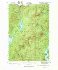 Second Connecticut Lake, New Hampshire 1927 (1980) USGS Old Topo Map Reprint 15x15 ME Quad 330334