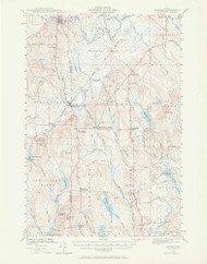 Sherman, Maine 1940 (1965) USGS Old Topo Map Reprint 15x15 ME Quad 306777