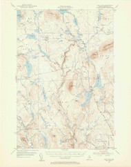 Shin Pond, Maine 1954 (1956) USGS Old Topo Map Reprint 15x15 ME Quad 306779