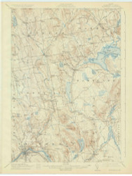 Skowhegan, Maine 1913 (1927) USGS Old Topo Map Reprint 15x15 ME Quad 306783