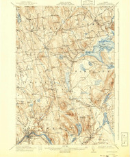 Skowhegan, Maine 1913 (1941) USGS Old Topo Map Reprint 15x15 ME Quad 460875