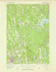 Skowhegan, Maine 1955 (1958) USGS Old Topo Map Reprint 15x15 ME Quad 306782