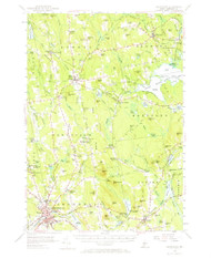 Skowhegan, Maine 1955 (1965) USGS Old Topo Map Reprint 15x15 ME Quad 460876
