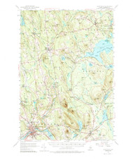 Skowhegan, Maine 1955 (1987) USGS Old Topo Map Reprint 15x15 ME Quad 460880