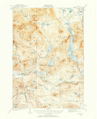Spencer Lake, Maine 1928 (1958) USGS Old Topo Map Reprint 15x15 ME Quad 460900
