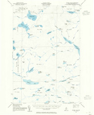 Spider Lake, Maine 1954 (1955) USGS Old Topo Map Reprint 15x15 ME Quad 460902
