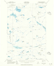 Spider Lake, Maine 1954 (1956) USGS Old Topo Map Reprint 15x15 ME Quad 460903