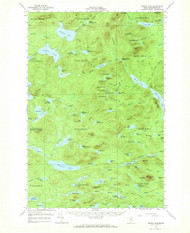 Spider Lake, Maine 1961 (1970) USGS Old Topo Map Reprint 15x15 ME Quad 460905