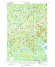Springfield, Maine 1931 (1970) USGS Old Topo Map Reprint 15x15 ME Quad 460910