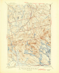 Springfield, Maine 1934 (1945) USGS Old Topo Map Reprint 15x15 ME Quad 460908