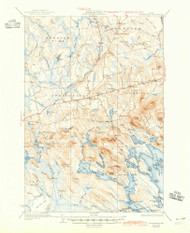 Springfield, Maine 1934 (1945) USGS Old Topo Map Reprint 15x15 ME Quad 461072