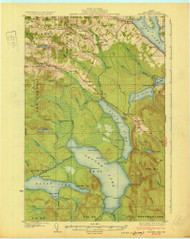 Square Lake, Maine 1931 (1931) USGS Old Topo Map Reprint 15x15 ME Quad 807685