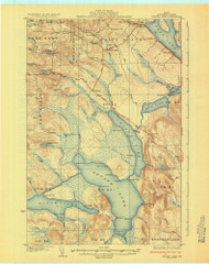 Square Lake, Maine 1931 (1931) USGS Old Topo Map Reprint 15x15 ME Quad 807686