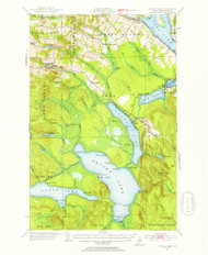 Square Lake, Maine 1953 (1955) USGS Old Topo Map Reprint 15x15 ME Quad 460913