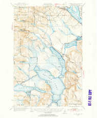 Square Lake, Maine 1953 (1955) USGS Old Topo Map Reprint 15x15 ME Quad 460914