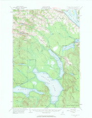 Square Lake, Maine 1953 (1963) USGS Old Topo Map Reprint 15x15 ME Quad 306795