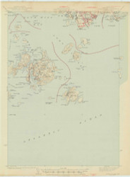 Swans Island, Maine 1945 (1945) USGS Old Topo Map Reprint 15x15 ME Quad 306807