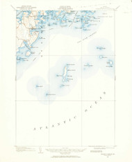 Tenants Harbor, Maine 1904 (1960) USGS Old Topo Map Reprint 15x15 ME Quad 460954