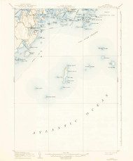 Tenants Harbor, Maine 1906 (1939) USGS Old Topo Map Reprint 15x15 ME Quad 460952