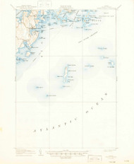 Tenants Harbor, Maine 1906 (1947) USGS Old Topo Map Reprint 15x15 ME Quad 460953