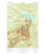 Traveler Mountain, Maine 1955 (1987) USGS Old Topo Map Reprint 15x15 ME Quad 460965