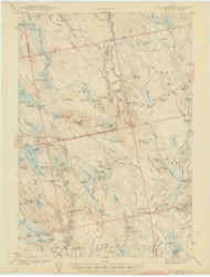 Tug Mountain, Maine 1943 (1943) USGS Old Topo Map Reprint 15x15 ME Quad 306817