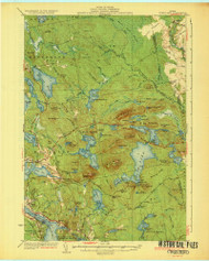 Tunk Lake, Maine 1932 (1932) USGS Old Topo Map Reprint 15x15 ME Quad 807704