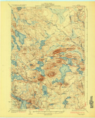 Tunk Lake, Maine 1932 (1932) USGS Old Topo Map Reprint 15x15 ME Quad 807705