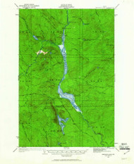 Umsaskis Lake, Maine 1932 (1961) USGS Old Topo Map Reprint 15x15 ME Quad 460977