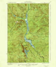 Umsaskis Lake, Maine 1935 (1935) USGS Old Topo Map Reprint 15x15 ME Quad 460974