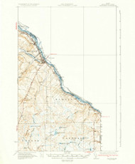 Van Buren, Maine 1934 (1934) USGS Old Topo Map Reprint 15x15 ME Quad 460980
