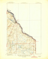Van Buren, Maine 1934 (1945) USGS Old Topo Map Reprint 15x15 ME Quad 460981