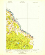 Van Buren, Maine 1951 (1951) USGS Old Topo Map Reprint 15x15 ME Quad 460982