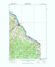 Van Buren, Maine 1951 (1970) USGS Old Topo Map Reprint 15x15 ME Quad 460984
