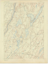 Vassalboro, Maine 1893 (1893) USGS Old Topo Map Reprint 15x15 ME Quad 306826