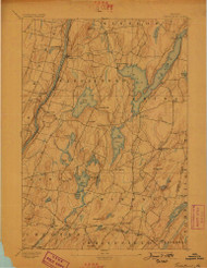 Vassalboro, Maine 1893 (1898) USGS Old Topo Map Reprint 15x15 ME Quad 807716