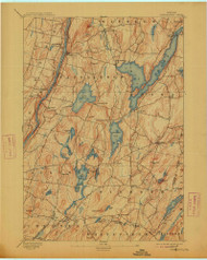 Vassalboro, Maine 1893 (1913) USGS Old Topo Map Reprint 15x15 ME Quad 807714