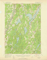 Vassalboro, Maine 1956 (1958) USGS Old Topo Map Reprint 15x15 ME Quad 306827