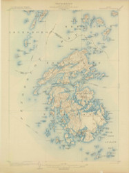 Vinalhaven, Maine 1904 (1904) USGS Old Topo Map Reprint 15x15 ME Quad 306829